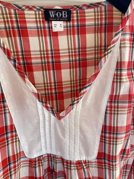 Letná káro blúzka v.42/44, 42