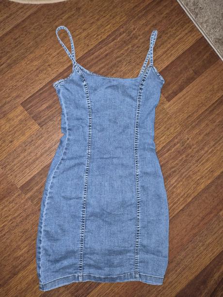 Riflové šaty., h&m,34