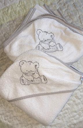 Osušky 2ks s kapucou pre babatko, 