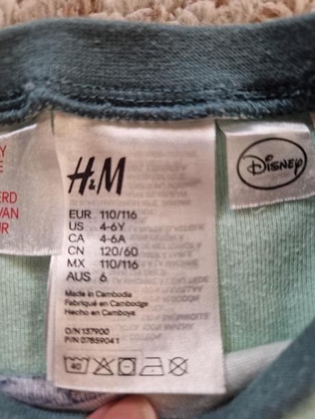 H&m pyžamá, h&m,110