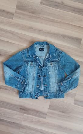Riflová bunda s vreckami, h&m,134