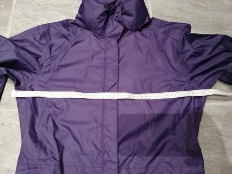 Dlhý športový plášť v40,fialový, schovateľ. kapuca, 40