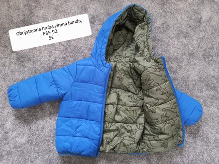 Obojstranna zimna hruba bunda, f&f, 92, f&f,92