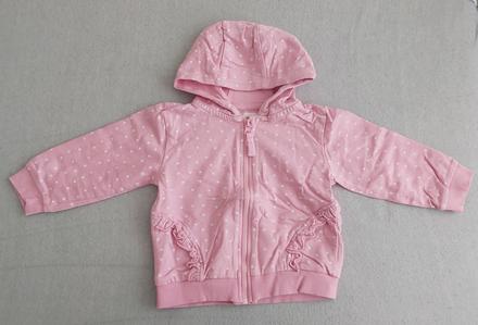 Mikina ružová s bodkami 86, fox & bunny,86