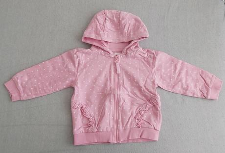 Mikina ružová s bodkami 86, fox & bunny,86