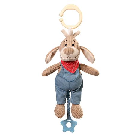 Babyono hračka hudobná s hryzačkou na c krúžku psí,