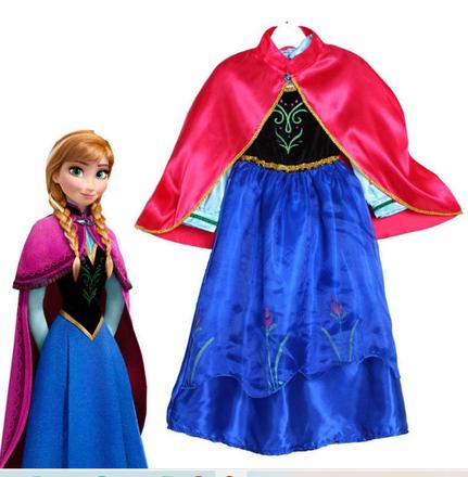 Kostým šaty anna ľadové kráľovstvo frozen doplnky,