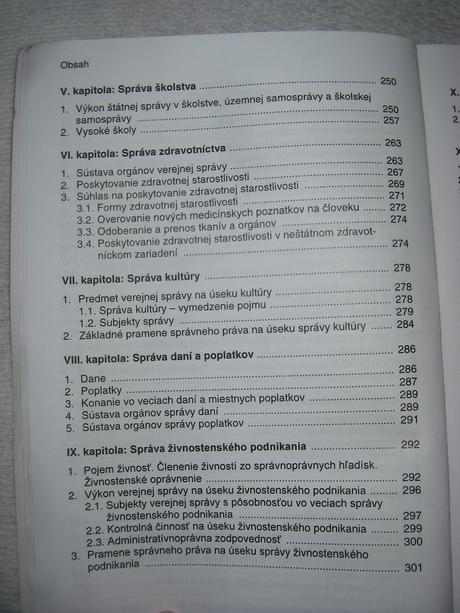 Správne právo hmotné - všeobecná a osobitná časť,