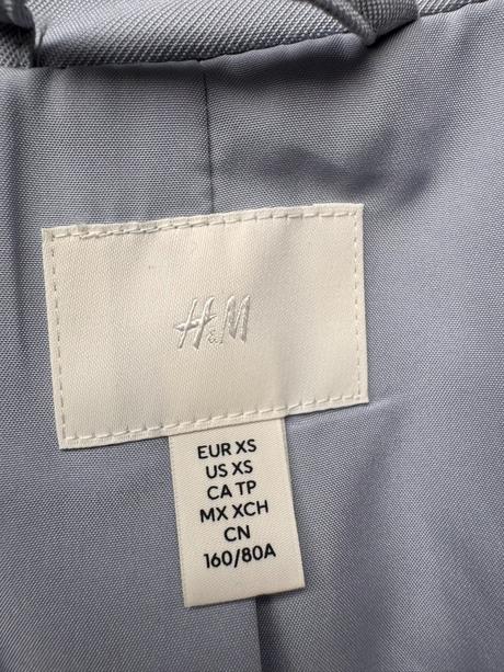 H&m - baby blue blazer, h&m,xs