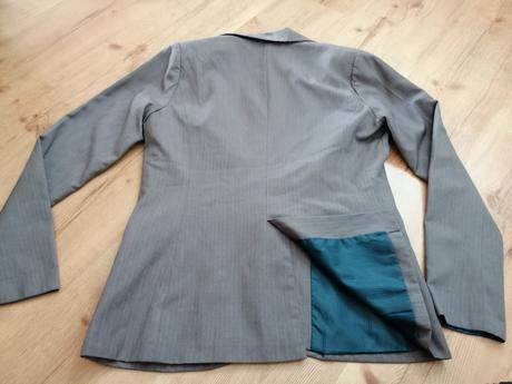 Sivé sako, denim,40