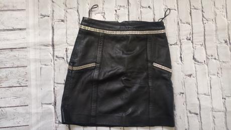 Kožená sukňa, mango,34