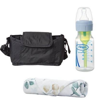 Set mamaleto organizer, anti-colic fľaša a plienka, mamaleto
