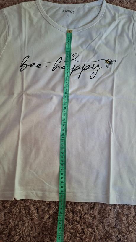 Tričko s nápisom "bee happy", basics,l