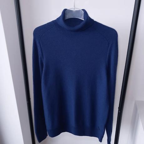 Modrý vlnený rolák hugo boss m/l, hugo boss,l