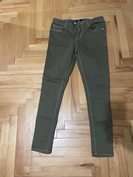 Nohavice f&f olivové, f&f,38