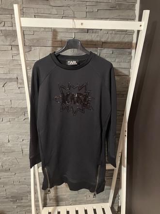 Karl lagerfeld predľžená mikina šaty v.xs-s, xs