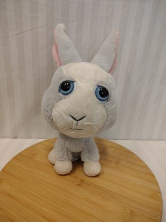 Plyšový sivo biely zajac, tcc global, 32 cm, 