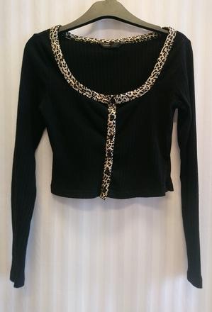 Dámsky čierny crop top, shein, xs, xs