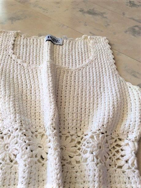 Romantické háčkované tričko m/l, l