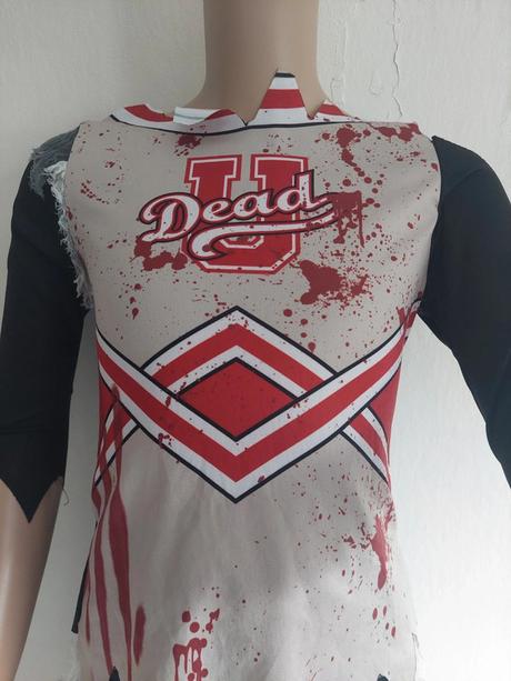 Zombie roztlieskavačka karnevalový kostým veľ.128,