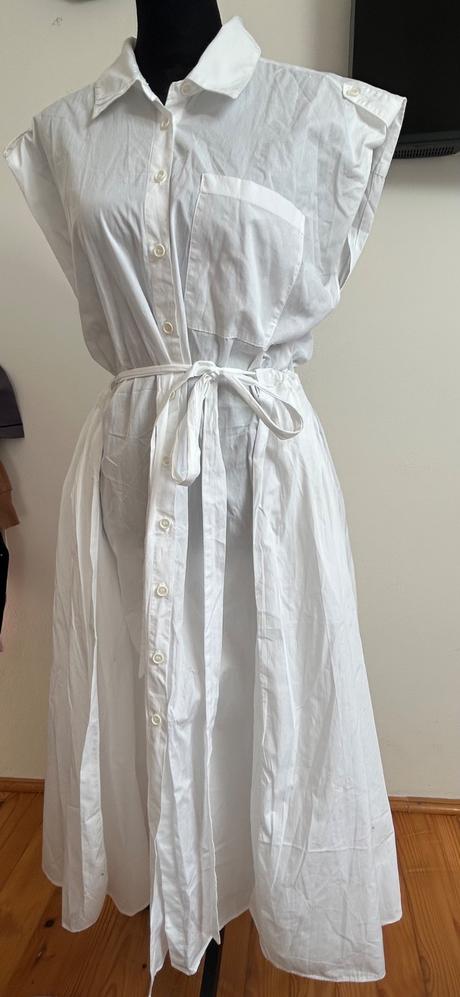 Košeľové šaty s viazaním, zara,l