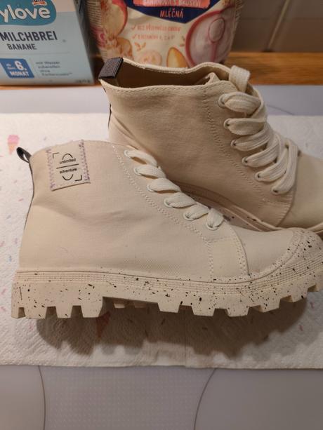 Jarné/jesenné béžové topánky/traktorky, reserved,35
