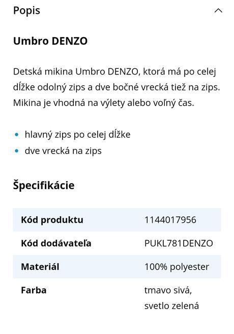 Mikina veľ. 128, umbro,128