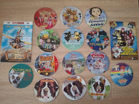 Rôzne rozprávky na cd a dvd 16 ks, 