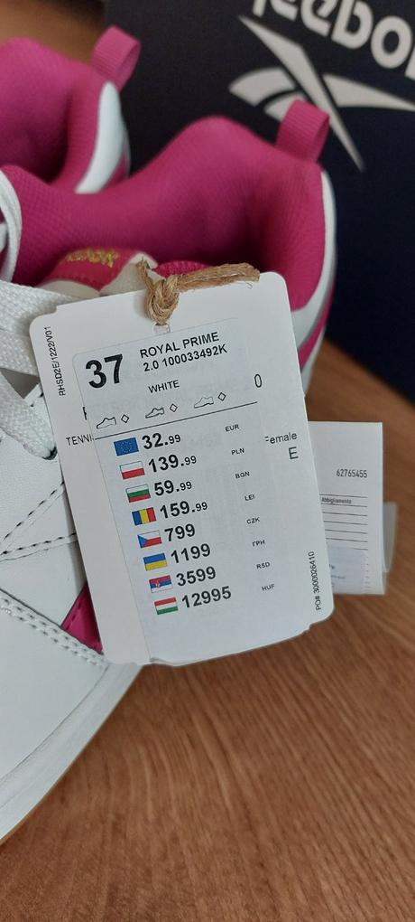Dámske kožené tenisky reebok, reebok,37