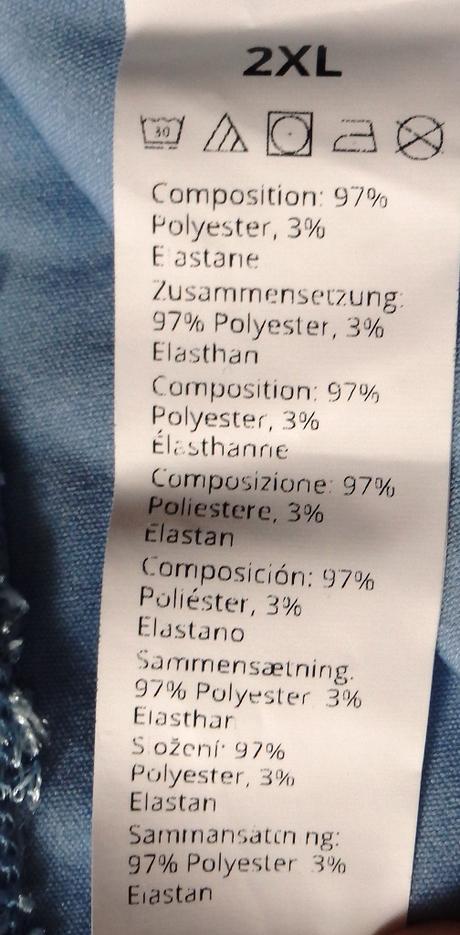 Šedo modré elastické šaty, 2xl/48, xxl