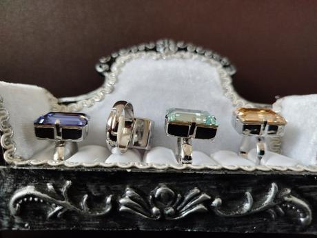 Prsteň s kryštálovým okom - obdĺžnik, 