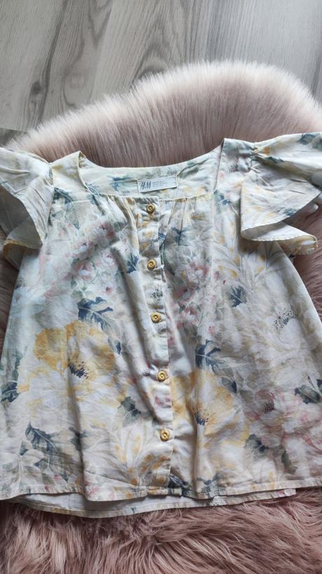 Blúzka s kvetinovou potlačou, h&m,122