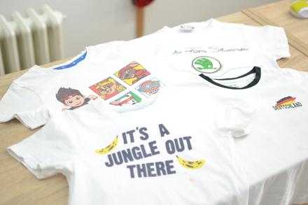 Detské biele tričká 110/116 4 ks, 110