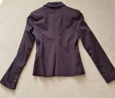 Tmavohnedé lesklé sako, mango,36