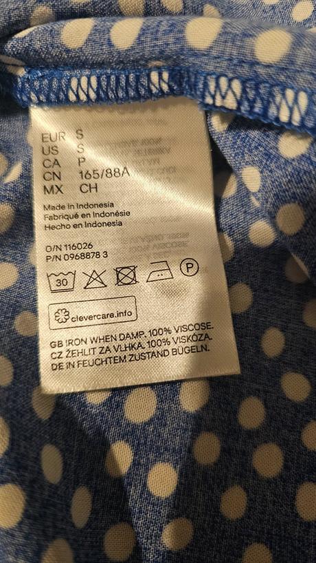 Dlhé bodkované šaty, h&m,s