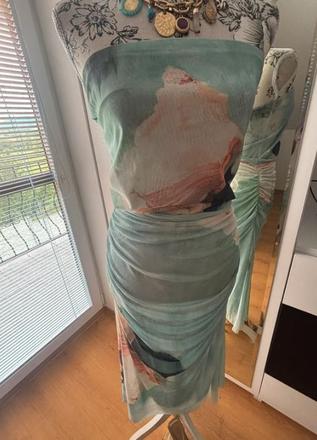 Tyrkysový tylový komplet zn. zara - veľkosť l, zara,l