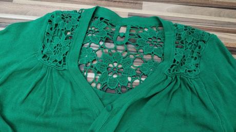 Zelený tenký sveter, s