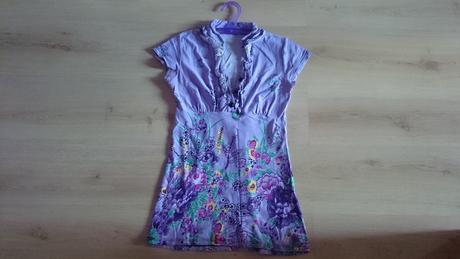 Fialkové tričko/šaty, m