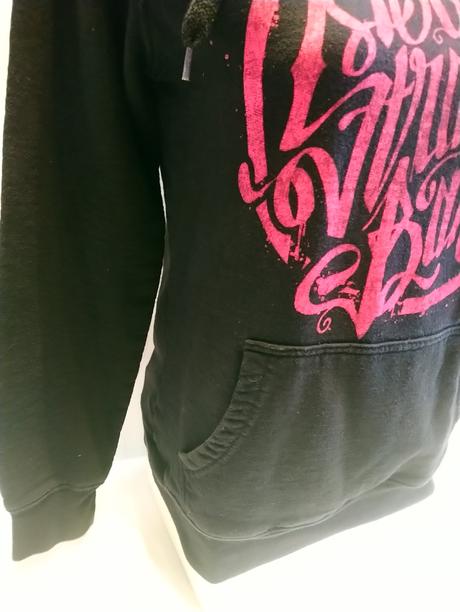 Dámska čierna klokanka,s nápisom, strassenbande, m