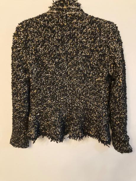 Zara - čierne boucle sako kabátik - veľkosť m, zara,m