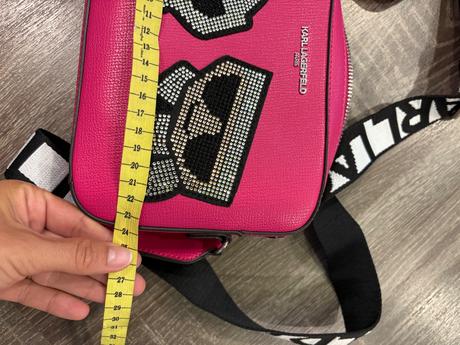 Karl lagerfeld crossbody kožená kabelka, karl lagerfeld