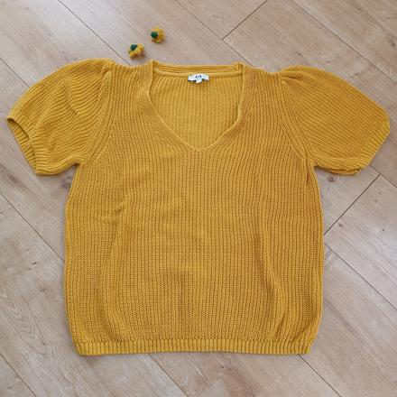 Bavlnený pletený svetrík s náušnicami, c&a,l