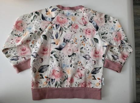 Mikina kvety ruže 98/104, 98