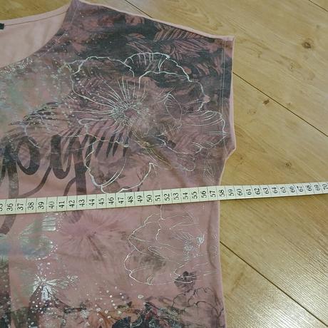 Bledofialové tričko/top s potlačou montego, xl