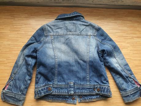 Zateplena podsita riflova bundicka, h&m,116