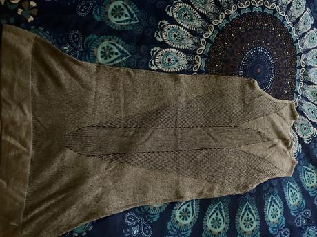 Sivé úpletové šaty, s