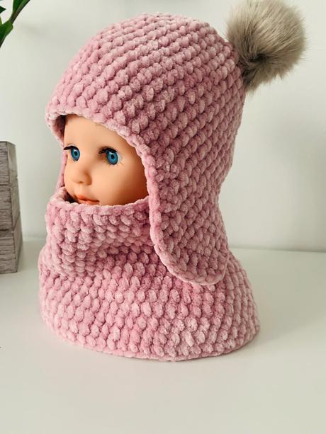 Detská čiapka a nákrčník, 62 / 68 / 74 / 80