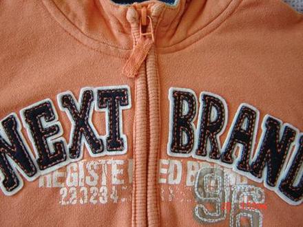 Oranžová mikinka next 86/92 aj pre dvojičky, next,86