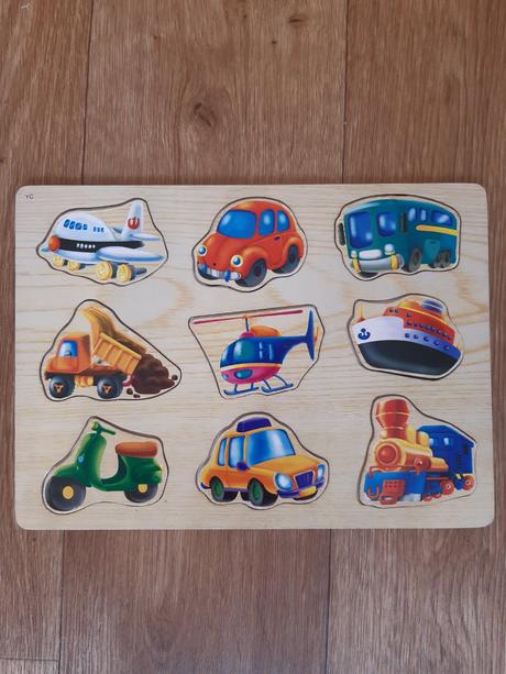 Drevené vkladačky, puzzle, 