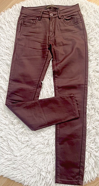 Damske bordove nohavice jeans, m